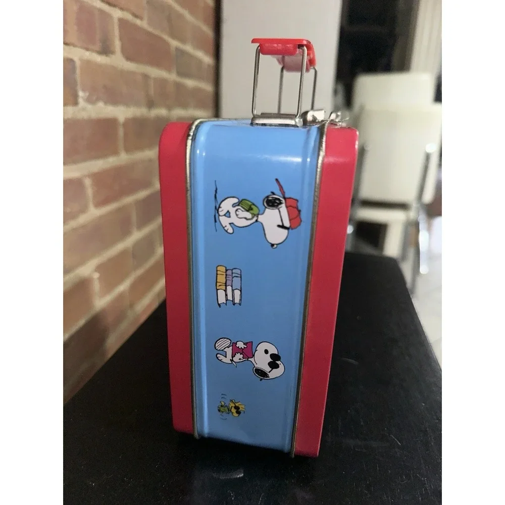 Pre 1970 Snoopy Vintage Metal Lunch Box Unisex‎ Red Cartoon Woodstock Sunglasses